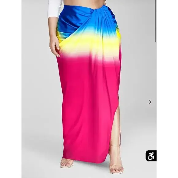 Tie Dye Maxi Skirt with Side Slit - Garnerstyle X FTF  Size 3 - Picture 2 of 10